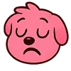😕 Эмодзи «Kind Pink Dogs» для Telegram