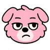 😒 Эмодзи «Kind Pink Dogs» для Telegram