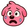😰 Эмодзи «Kind Pink Dogs» для Telegram