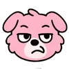 😒 Эмодзи «Kind Pink Dogs» для Telegram