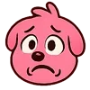 😢 Эмодзи «Kind Pink Dogs» для Telegram