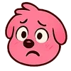 😟 Эмодзи «Kind Pink Dogs» для Telegram