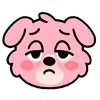 😔 Эмодзи «Kind Pink Dogs» для Telegram