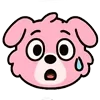 😢 Эмодзи «Kind Pink Dogs» для Telegram
