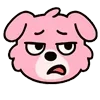 😒 Эмодзи «Kind Pink Dogs» для Telegram