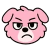 ☹️ Эмодзи «Kind Pink Dogs» для Telegram