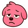 😔 Эмодзи «Kind Pink Dogs» для Telegram