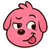 😜 Эмодзи «Kind Pink Dogs» для Telegram