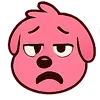 😟 Эмодзи «Kind Pink Dogs» для Telegram