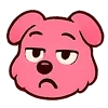 😕 Эмодзи «Kind Pink Dogs» для Telegram