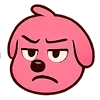 😡 Эмодзи «Kind Pink Dogs» для Telegram
