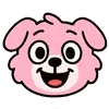 😄 Эмодзи «Kind Pink Dogs» для Telegram
