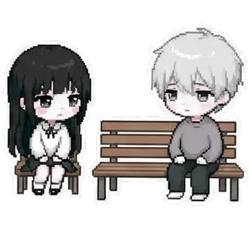 ❤ Стикер «Кира и Артем» для Telegram