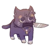 🔪 Эмодзи «Cat Scaramouche» для Telegram