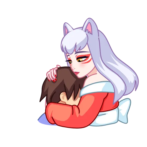 🤗 Эмодзи «Kitsune -» для Telegram