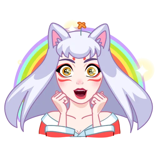 🤩 Эмодзи «Kitsune -» для Telegram