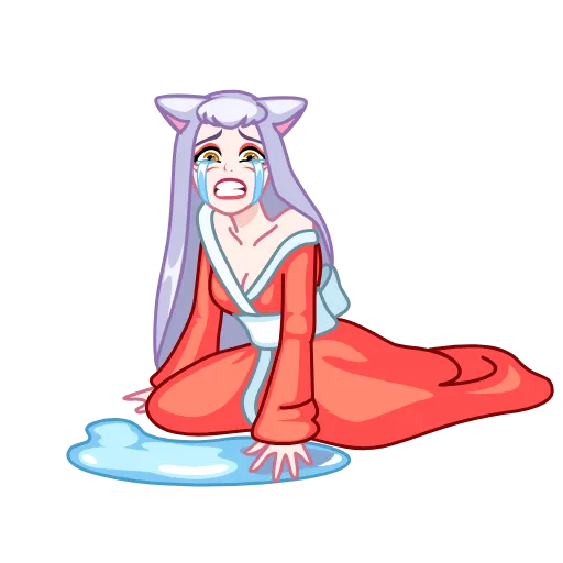 😭 Эмодзи «Kitsune -» для Telegram