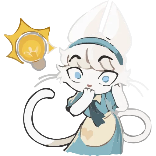 💡 Эмодзи «Набор эмоджи с Кошечкой Мией из ВК в качестве» для Telegram