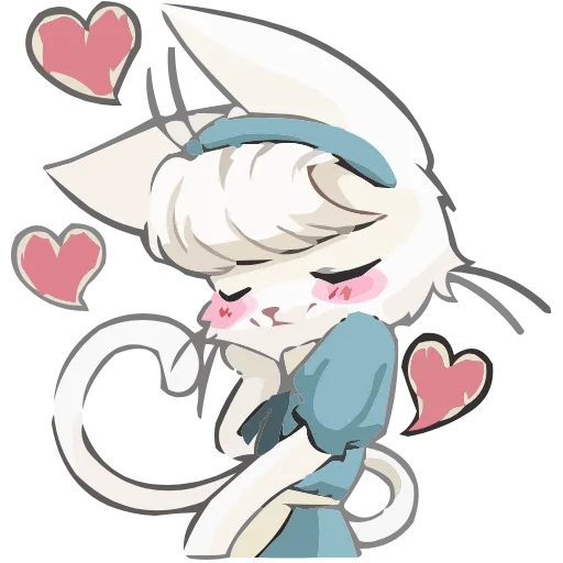 🥰 Эмодзи «Набор эмоджи с Кошечкой Мией из ВК в качестве» для Telegram