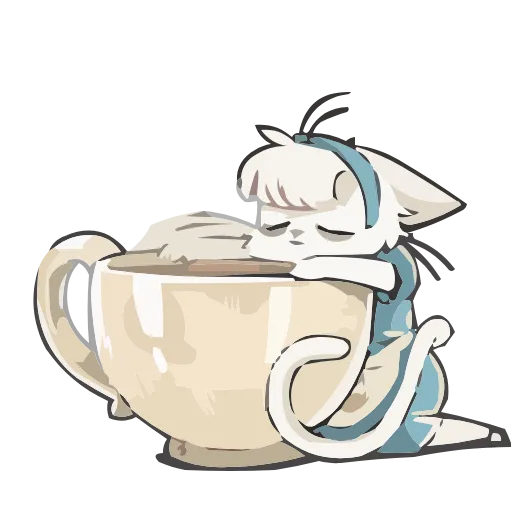 ☕️ Эмодзи «Набор эмоджи с Кошечкой Мией из ВК в качестве» для Telegram