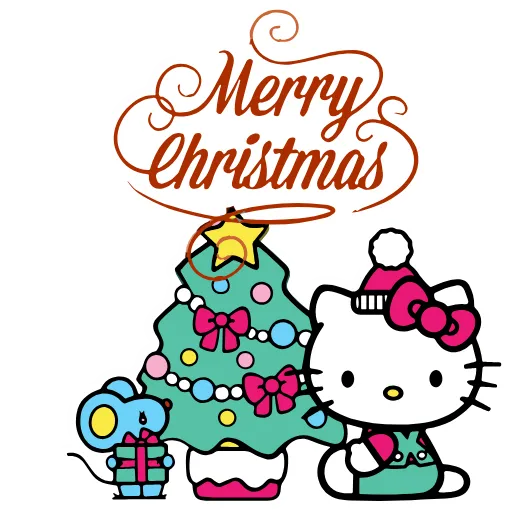 😍 Эмодзи «Kitty Xmas» для Telegram