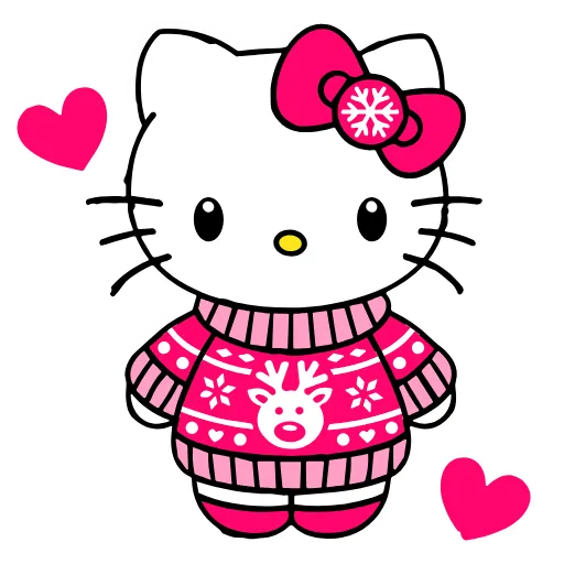 ❤️ Эмодзи «Kitty Xmas» для Telegram