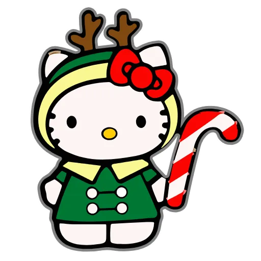 😍 Эмодзи «Kitty Xmas» для Telegram