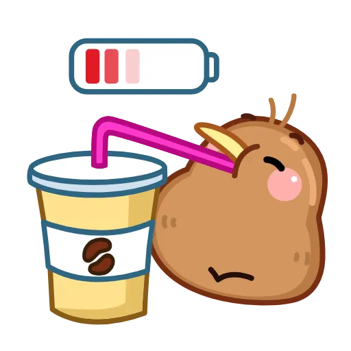 ☕️ Эмодзи «Птичка Киви» для Telegram