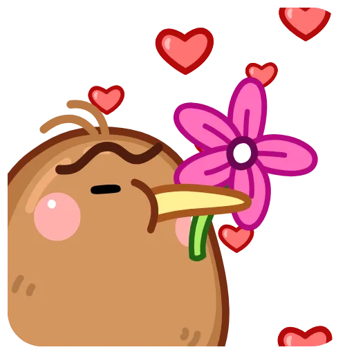 🌺 Эмодзи «Птичка Киви» для Telegram