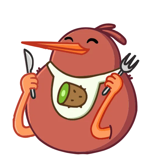 🍽 Эмодзи «Киви Кивик» для Telegram