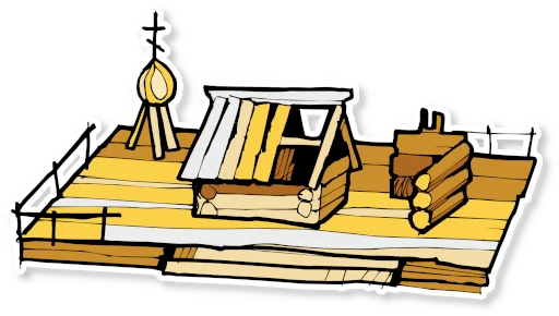 🏚 Стикер «Архитектура Кижи» для Telegram
