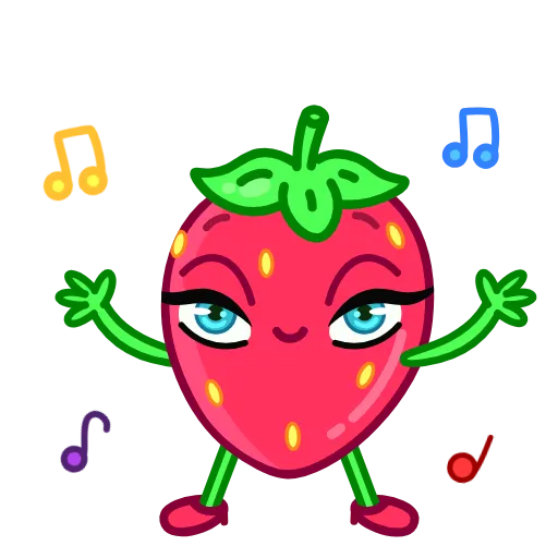 💃 Эмодзи «Клубнично» для Telegram