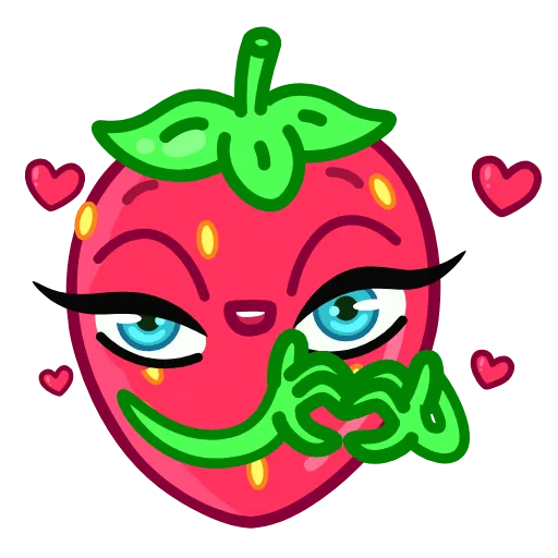 🫶 Эмодзи «Клубнично» для Telegram