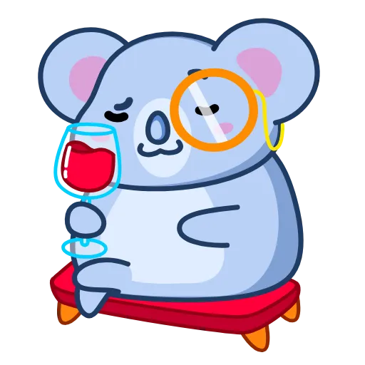 🍷 Эмодзи «Koala Alla» для Telegram