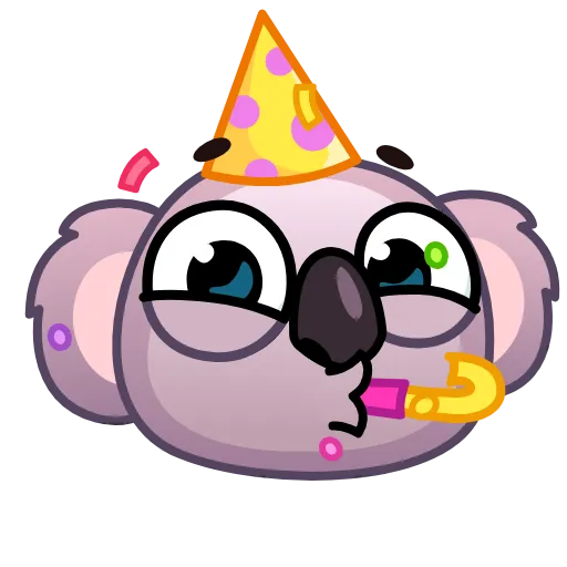 🥳 Стикер «Koala Emoji» для Telegram