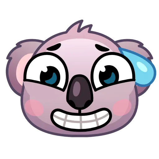 😅 Стикер «Koala Emoji» для Telegram