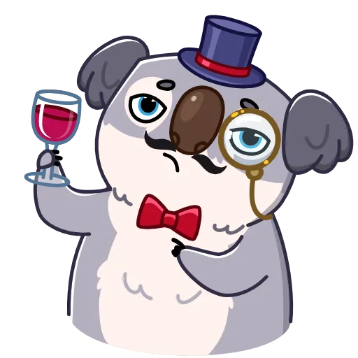 🍷 Эмодзи «Kozy Koala» для Telegram