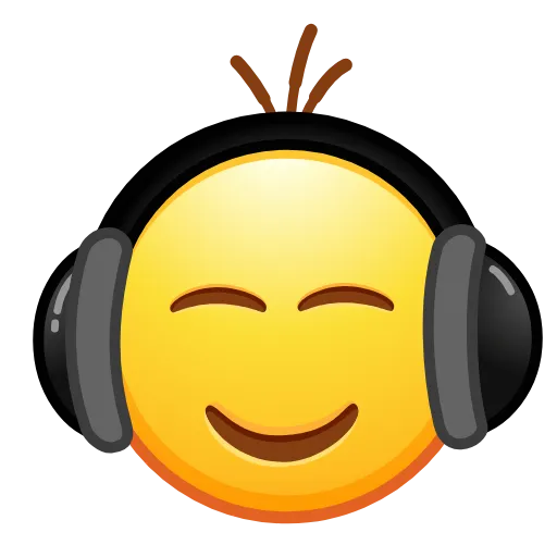🎧 Стикер «Retro Kolobok Emoji» для Telegram
