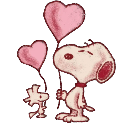 🫥 Стикер «Snoopy Valentines Day» для Telegram