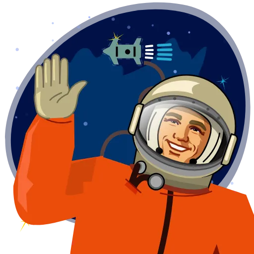 👋 Эмодзи «Космонавт Юра» для Telegram