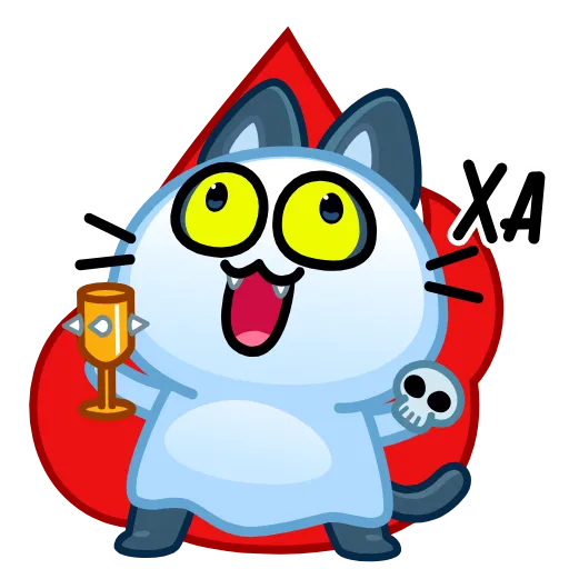 😂 Эмодзи «Котик-призрак» для Telegram