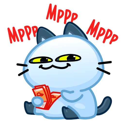 🤑 Эмодзи «Котик-призрак» для Telegram