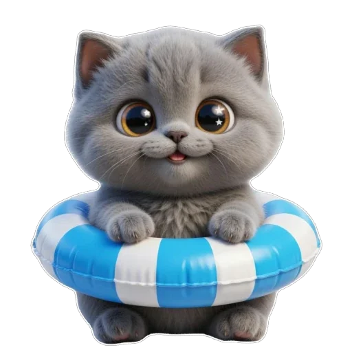 🌊 Стикер «Котомания» для Telegram