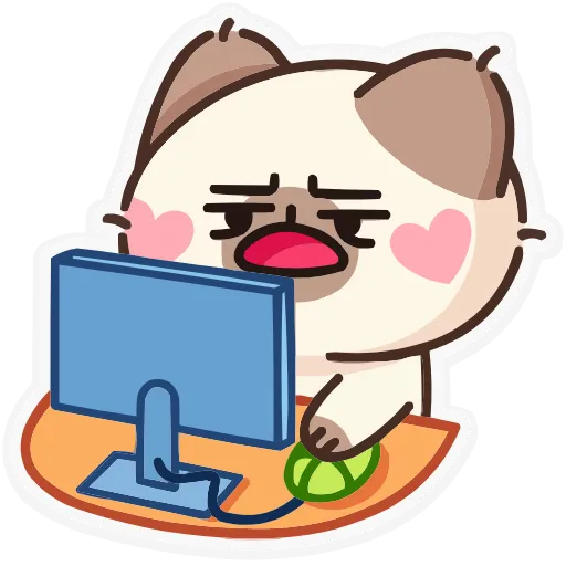 👨‍💻 Эмодзи «Набор эмоджи с Котей из ВК в качестве» для Telegram