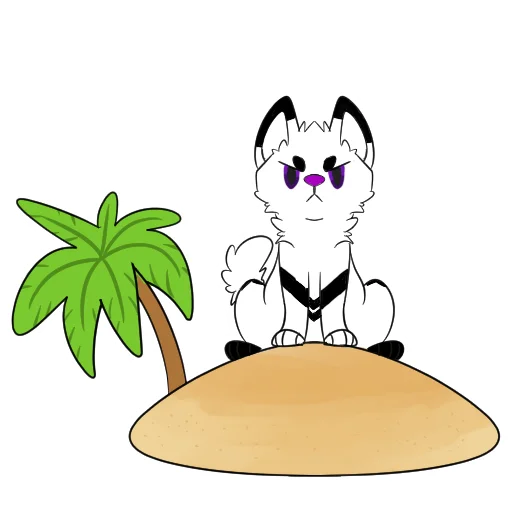 🏝 Стикер «Kuro» для Telegram