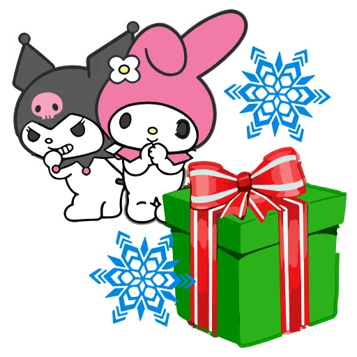😍 Эмодзи «Kuromi Xmas ×» для Telegram