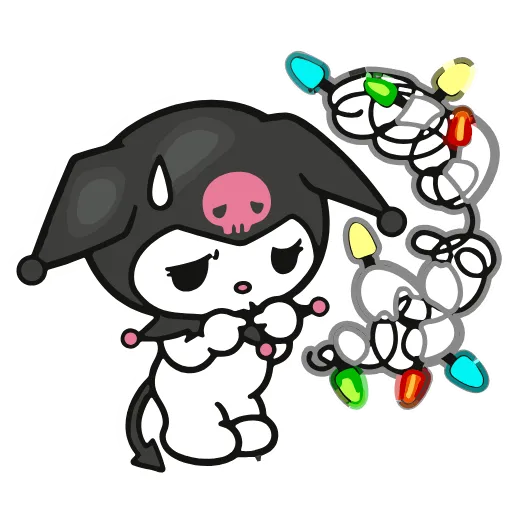 😒 Эмодзи «Kuromi Xmas ×» для Telegram