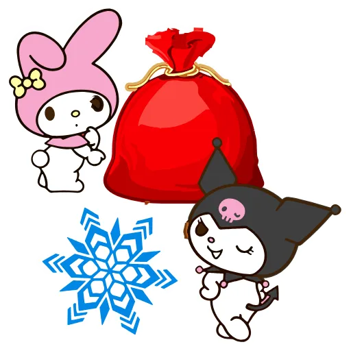 🥰 Эмодзи «Kuromi Xmas ×» для Telegram