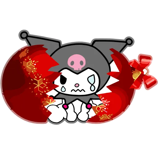 😢 Эмодзи «Kuromi Xmas ×» для Telegram