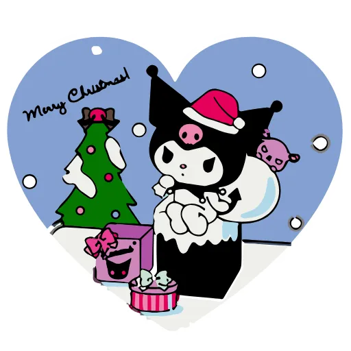 ❤️ Эмодзи «Kuromi Xmas ×» для Telegram